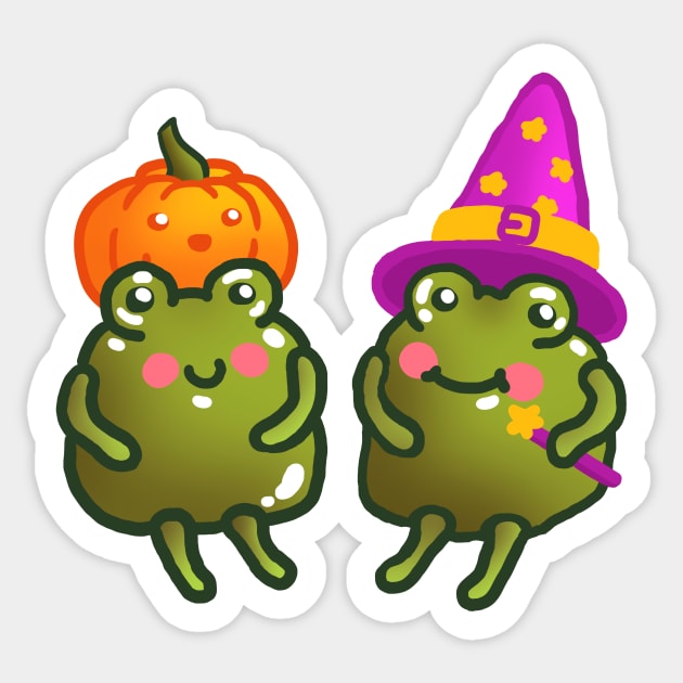 Goblincore Aesthetic Cottagecore Stupid Cute Frog -Halloween- Mycology Fungi Shrooms Mushrooms Sticker by NOSSIKKO